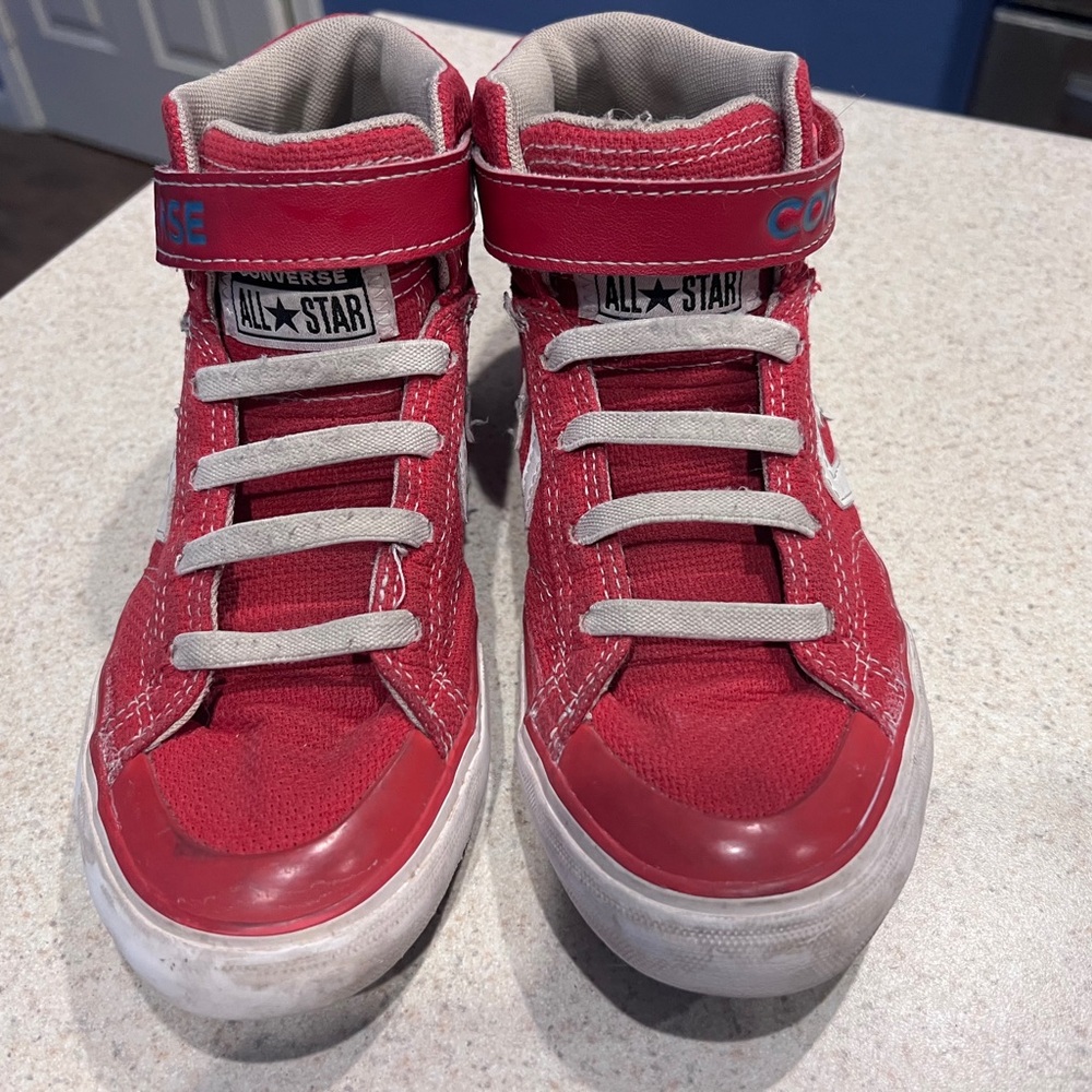 Kids Red Converse pro blaze no tie High-Top Sneakers size 3 skater grunge - Picture 8 of 14
